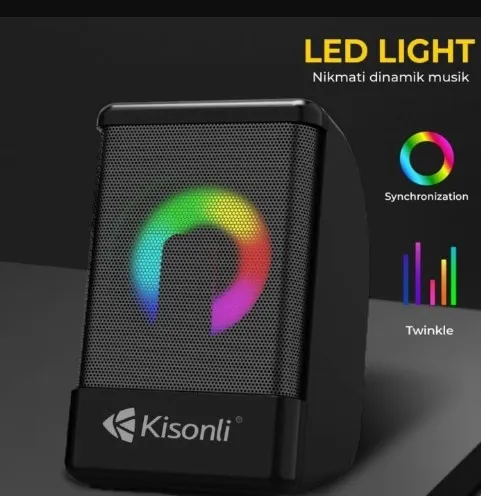 📣 KISONLI X12-Light USB & AUX Creative Mini Speaker with RGB Lighting ...