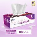 softy classic box tissue -100 pulls - 2 ply. 