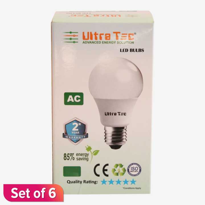 ULTRA%20TEC%20White%20LED%20Bulb%20E27%205Watt%20Set%20Of%206%20-%20Image%203