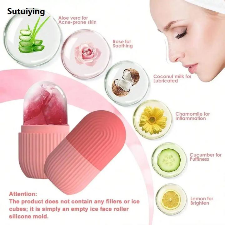 Sutuiying%204pcs/Set%20-%201pc%20Silicone%20Face%20Ice%20Pack,%201pc%20Face%20Wash%20Makeup%20Headband,%20Luxury%202pcs%20Wristbands.%20Ice%20Roller%20for%20Face,%20Eye%20Neck,%20Massager%20-%20Image%204