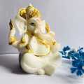 Jenisha 🙏=14 CM Lord Ganesh Bhagwan White Marble Showpiece / God Figure / Statue / Gift Item. 