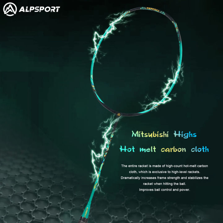 ALP%20Peacock%204U%20Premium%20Full%20Carbon%20Fiber%20Head-Heavy%20Offensive%20Racket%20for%20Advanced%20Players%20and%20Professionals%20100%25%20Original,%20Supports%20Custom%20Weight%20(24-34%20lbs),%20High-End%20Custom%20Racket%20-%20Image%202