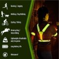 Work Fishing Sports Vest LED Reflective Vest Double-sided Lighting High Visibility Night Running Light Up Vest Night Warning Adjustable Waist/Shoulder Running Gear Cycling. 