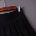 Spring Autumn 2024 High Waist High Waist Pleated Skirt Little Black Skirt Upskirt Skirt Women's Stretch Korean Version Puffy Hakama. 