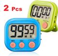 2 Pcs Timers, Classroom Timer For Kids, Kitchen Timer For Cooking, Egg Timer, Magnetic Digital Timer For Teachers, Study, Exercise, Oven, Cook, Baking, Desk. 
