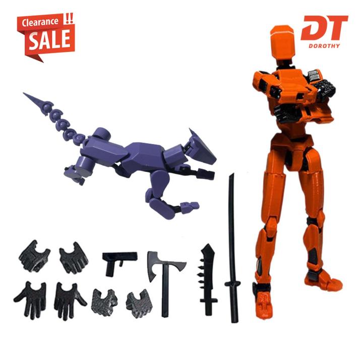 DT(Clearance price) Jointed Action Figure Multi-jointed Robot Dog Action Figure Movable 3d Printed Model for Kids Adults Perfect Gift Collectible Robot