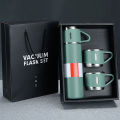 3 In 1 Vacuum Insulated Thermo Thermos Flasks Bottle 500ml With 3 Cups Gift Set. 