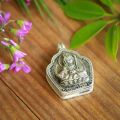 Pure Silver Ghau (Box) Pendent With Paadmashambav For Men / 7.8 Gram. 