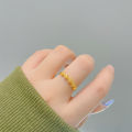 Sale】Four-leaf clover ring 2023 new fashion plated plain ring ring for girlfriend gift. 