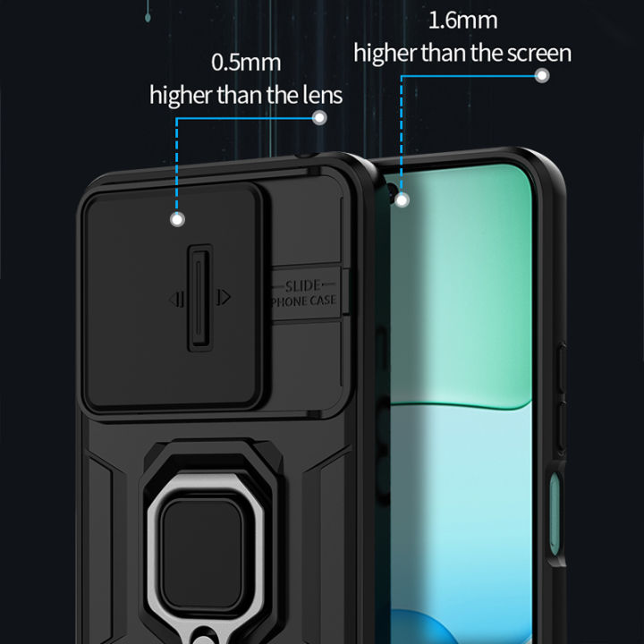 Vantime%20Case%20for%20Xiaomi%20Redmi%2013%20/%20Poco%20M6%204G%20Rugged%20Impact-resistant%20Sliding%20Cover%20Hard%20Stand%20Back%20Casing%20-%20Image%203
