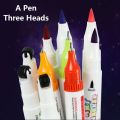8/12/24Colors Multifunction Flower Outline Roller Curve Pen 3-in-1 Drawing Tools Markers Pen Graffiti Multi-Function Water-based Pen Students. 