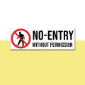 No Entry Sign Printed in 2 mm Foam Board. 