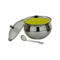 Cute Small Stainless Steel Multipurpose Pot – Nicely Polished, Ideal For Ghee, Oil, Pickle, Sugar, And More. 