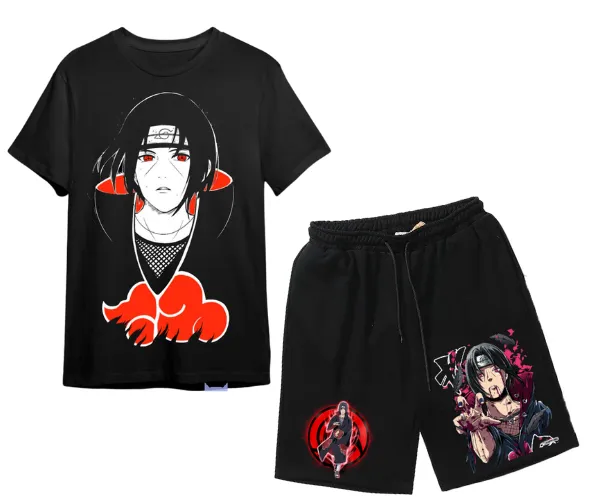 Itachi%20Anime%20Combo%20Printed%20T-Shirt%20And%20Half%20Pant%20For%20Men%20And%20Women%20-%20Image%202