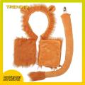 Trendiq Fancy Dress Costume Kit Soft Plush Lion Costume Set for Halloween Cosplay Youth Adult Animal Theme Party Dress-up Kit Headband Tail. 
