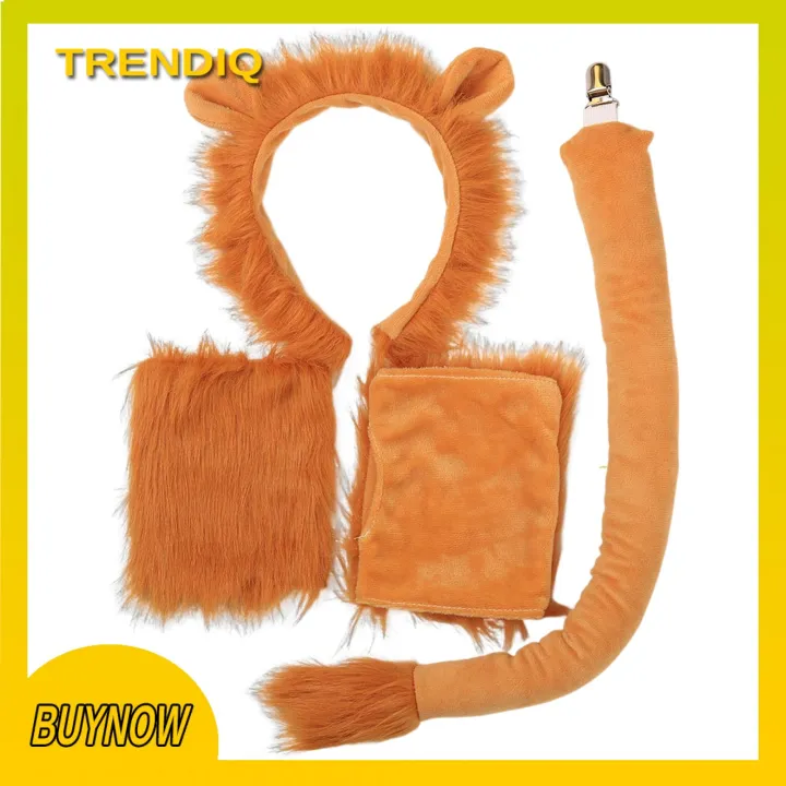 Trendiq%20Fancy%20Dress%20Costume%20Kit%20Soft%20Plush%20Lion%20Costume%20Set%20for%20Halloween%20Cosplay%20Youth%20Adult%20Animal%20Theme%20Party%20Dress-up%20Kit%20Headband%20Tail%20-%20Image%202