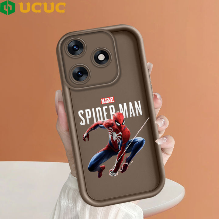 UCUC%20for%20Tecno%20Spark%2010%2010C%20Back%20Cover%20Cool%20Spider%20Man%20Soft%20Silicone%20Square%20Ladder%20Phone%20Case%20-%20Image%202