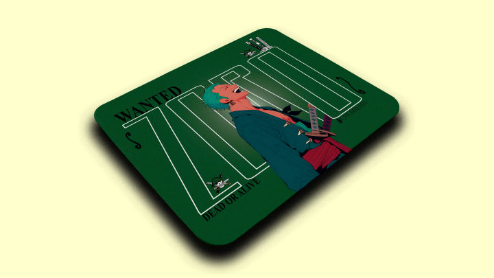 One%20Piece%20Roronoa%20Zoro%20Wanted%20Poster%20Gaming%20Printed%20Mouse%20Pad%20-%20Image%202