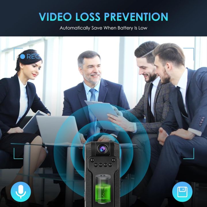 Body Cameras with Audio and Video,HD 1080P Body Cam with Night Vision ...