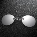 1pc Clip On Nose Glasses Round Rimless Metal Frameless Small Glasses Vintage Mini Men's Eyeglasses Hip Hop Eyewear Accessories. 