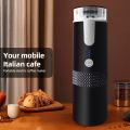 Portable Electric Espresso Cof-fee Machines 6oz Single Serve Mini Cof-fee Maker with Cup Cof-fee Powder and Cap-sule Bin 1200mAh Rechargeable Battery Automatic Brew for Camping Travel Car Hiking Office. 