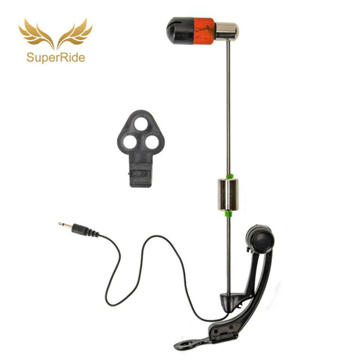 SuperRide Fishing Supplies Compact Illuminated Carp Fishing Bite Alarm Indicator Adjustable Design Portable Accessory for Anglers Enhanced