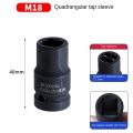 Durable M6-24 1/2 "Square Hole Taper Socket Chrome-molybdenum Steel Quick Change Thread Taps Machine Tap Holder Tap Socket Collet Wrenches for Pneumatic Wrench. 