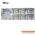 Cup/Plate Set Of 6 Ceramic. 