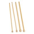 JAERBEE Natural Color Natural Bamboo Single Pointed Afghan Tunisian Crochet Hooks Needles 25.5Cm-25Cm Long,1 Set(12 Pcs/Set). 