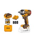 Ingco New 20V Lithium-Ion Impact Wrench Fastening Torque: 500Nm. 