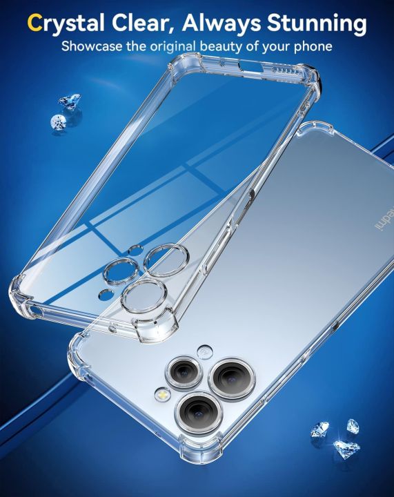 Redmi%2012%20Clear%20Case%20-%20Transparent%20Soft%20Silicone%20TPU%20Anti-Fall%20Cover%20-%20Image%202