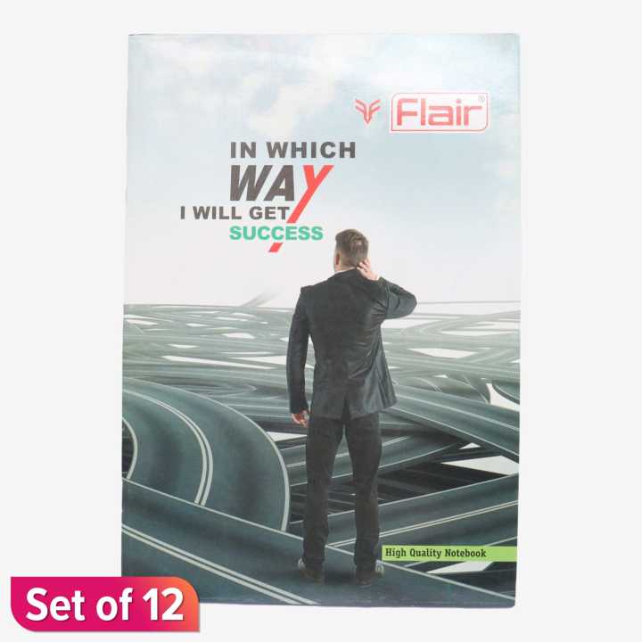 Flair In Which Way Printed Long Note Copy 80 Set Of 12