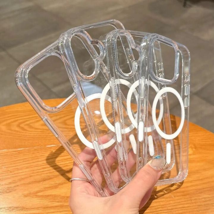 HOCE%20Phone%20Cases%20With%20Camera%20Control%20Capture%20Button%20Protector%20For%20iPhone%2017%2016%20Pro%20Max%2016%20Plus%2017%20Air%20MagSafe%20Case%20Clear%20Arcylic%20Back%20Magnetic%20Shockproof%20Cover%20-%20Image%204