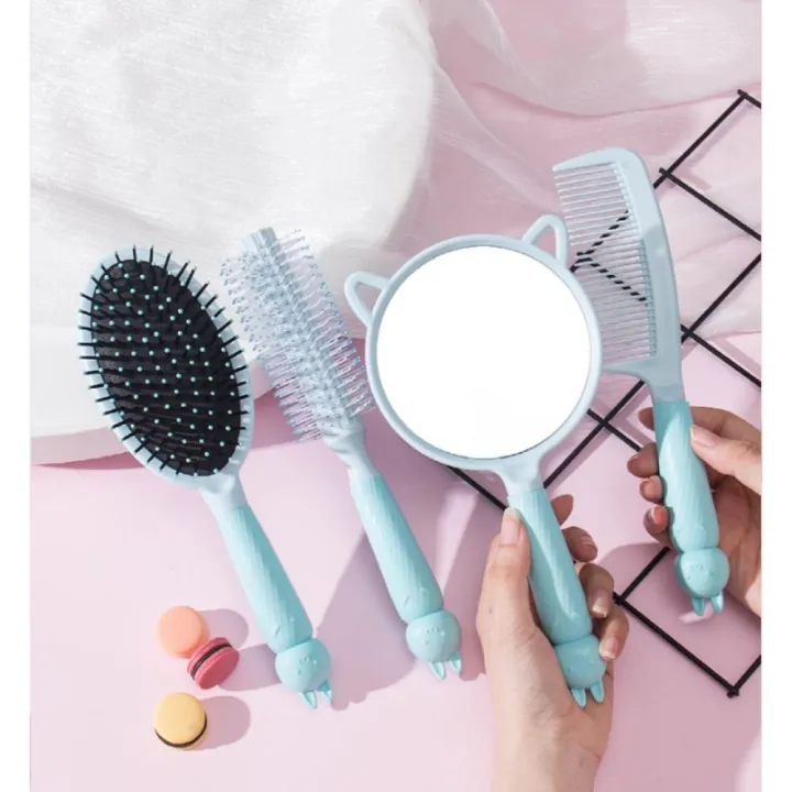 4pcs/set%20Hair%20Care%20Styling%20Tools%20Candy%20Colors%20Massager%20Comb%20Mirror%20Set%20Anti-slip%20Soft%20Makeup%20Mirror%20Hairbrush%20Set%20Cute%20Rabbit%20Design%20Cartoon%20Handheld%20Mirror%20Comb%20Set%20Travel%20-%20Image%206
