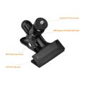 Multifunctional Photography Metal Clamp with Rotatable Ball Head for Cameras Tripods. 