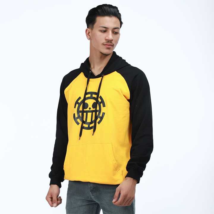 Daraz Mens Black And Yellow Hoodie Experience Style With A Black