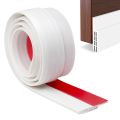Silicone Self Adhesive Door Bottom Sealing Strip Guard for Home| Door Protector for Home from Dust, Insects, Waterproof, Soundproof Door Seal| Door Air Blocker 1 Meter| White. 