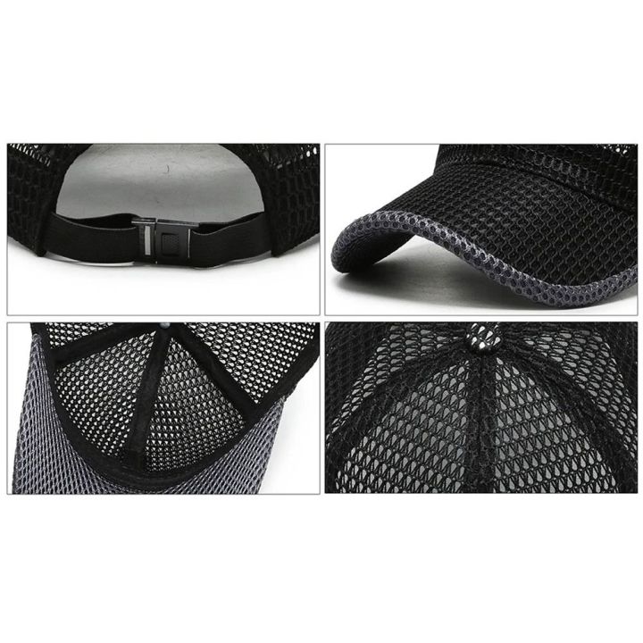 1Pcs%20New%20Mesh%20Men%20Hat%20Breathable%20Polyester%20Summer%20Hat%20Large%20Brim%20Adjustable%20Baseball%20Cap%20Outdoor%20Sport%20-%20Image%204