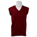 Maroon Plain Half Sleeve V-Neck Sweater For Men | Maroon Solid Half Sleeve Warm Winter Sweater For Men. 