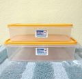 Multipurpose Plastic Storage Container Set of 2 – Large Capacity Storage Boxes (9 Liters & 5 Liters) for Home, Kitchen, and Office. 
