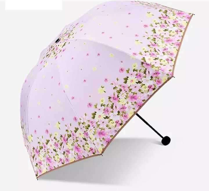 Double Layer Sun And Rain Umbrella Spf 50+ Folding Travel Sun Umbrella Anti-uv Protection Parasols