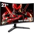 KOORUI 27E6QCA Gaming 2K 180Hz Curved Gaming Monitor. 