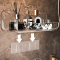 Acrylic Transparent Storage Rack Bathroom Wall Mounted Punch Free Storage Tray DUJU. 