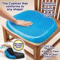 Silicone Gel Cushion Seat Flex Pillow Soft Breathable Honeycomb Cushion Back Support Sit With Non-Slip Cover, Egg Seater. 