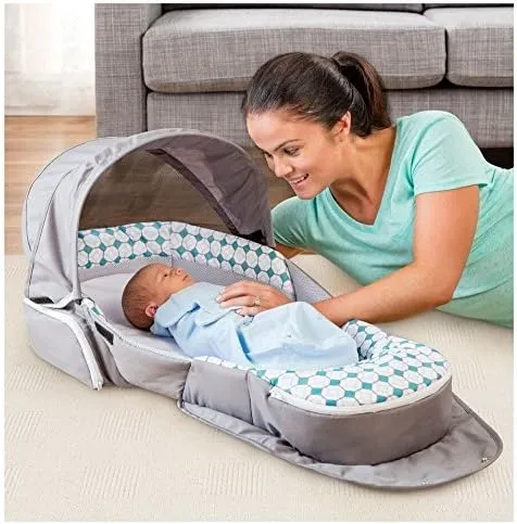 Mamubox ibaby Baby Delight Snuggle Nest Traveler Portable Infant Sleeper Portable Baby Bed Sleeper Travel Bag Grey 0 12 months Daraz .np