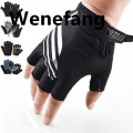 Wenefang Summer Fingerless Cycling Gloves Man Woman Gel Road Bike Bicycle Gloves MTB Sports Anti Slip Mountain. 