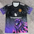 New Liverpool Manchester United Purple Lion Jersey Sports T-shirt Men's 3D Printing Training Short Sleeve Soccer Uniform. 