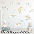 Sleep Watch Sheep Wall Stickers 50cm(H) x 85cm(W). 