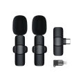 K9 2 In 1 Dual Lavalier Microphone Mic Plug & Play USB Type C & Iphone. 