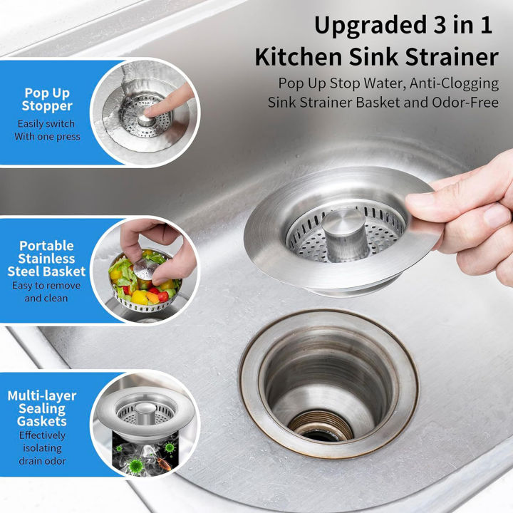 Penasfe%20Stainless%20Steel%20Kitchen%20Sink%20Strainer%20Stainless%20Steel%20Sink%20Strainer%20Set%20Durable%20Copper%20Spring%20Core%20Easy%20to%20Clean%20Prevents%20for%20Homes%20-%20Image%205